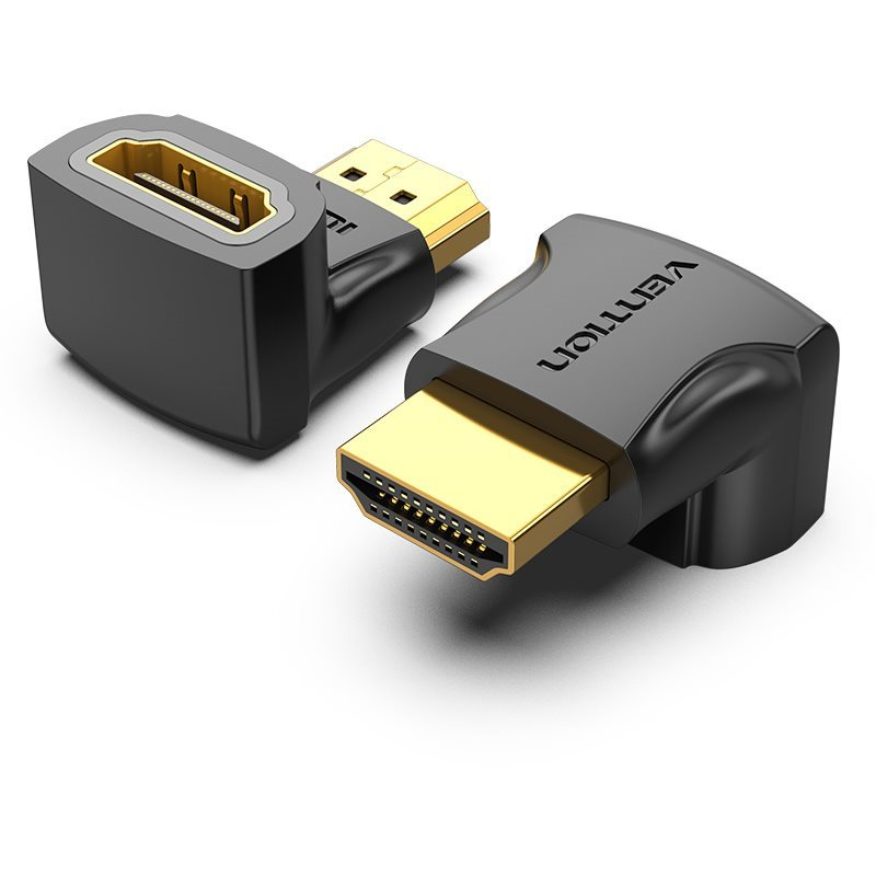 Vention HDMI 90 Degree Male to Female Adapter Black 2 Pack (AIOB0-2)