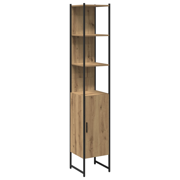 Dulap de Baie Stejar Artisan 33x33x185,5 cm Lemn Prelucrat