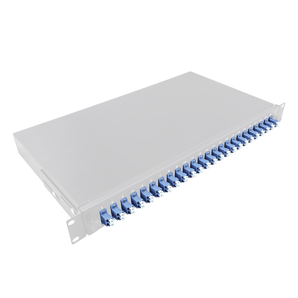 Logilink Optikai kábel elosztó, 19" (ODF) LC-DX 24 P, szürke (F24LC2G)