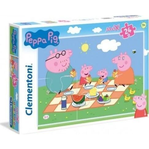 Clementoni Peppa Pig Supercolor 24 Maxi Puslespil 24 stk Tegnefilm