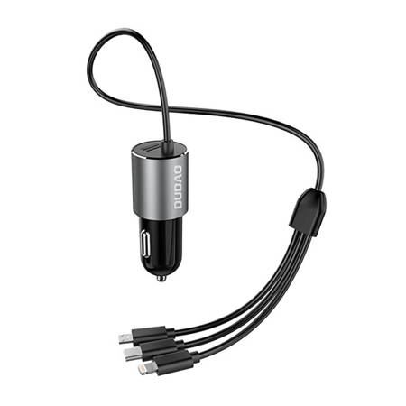 DUDAO R5Pro autós töltő USB-A + 3in1 USB-C / Micro USB / Lightning (6973687241087)