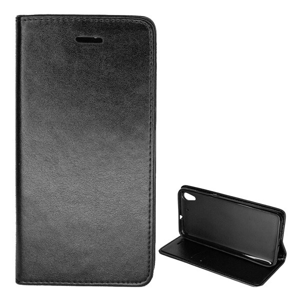 Калъф за телефон, Кожен, Черен, За Huawei Y6 2 / Y6-2