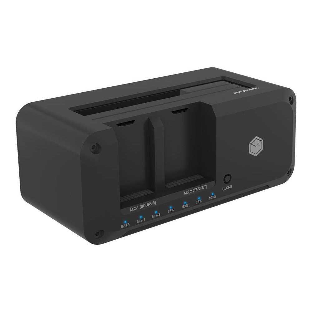 Raidsonic Clone & DockingStation 2.5"/3.5" SATA/m.2 NVMe PCIe NVMe / SATA3 USB3.2 Gen2×1 A USB3.2 Gen2×1 C dokkoló (IB-2924MSCL-C31)