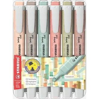 STABILO swing cool NatureCOLORS szövegkiemelő 6 db Vésőhegyű Többszínű