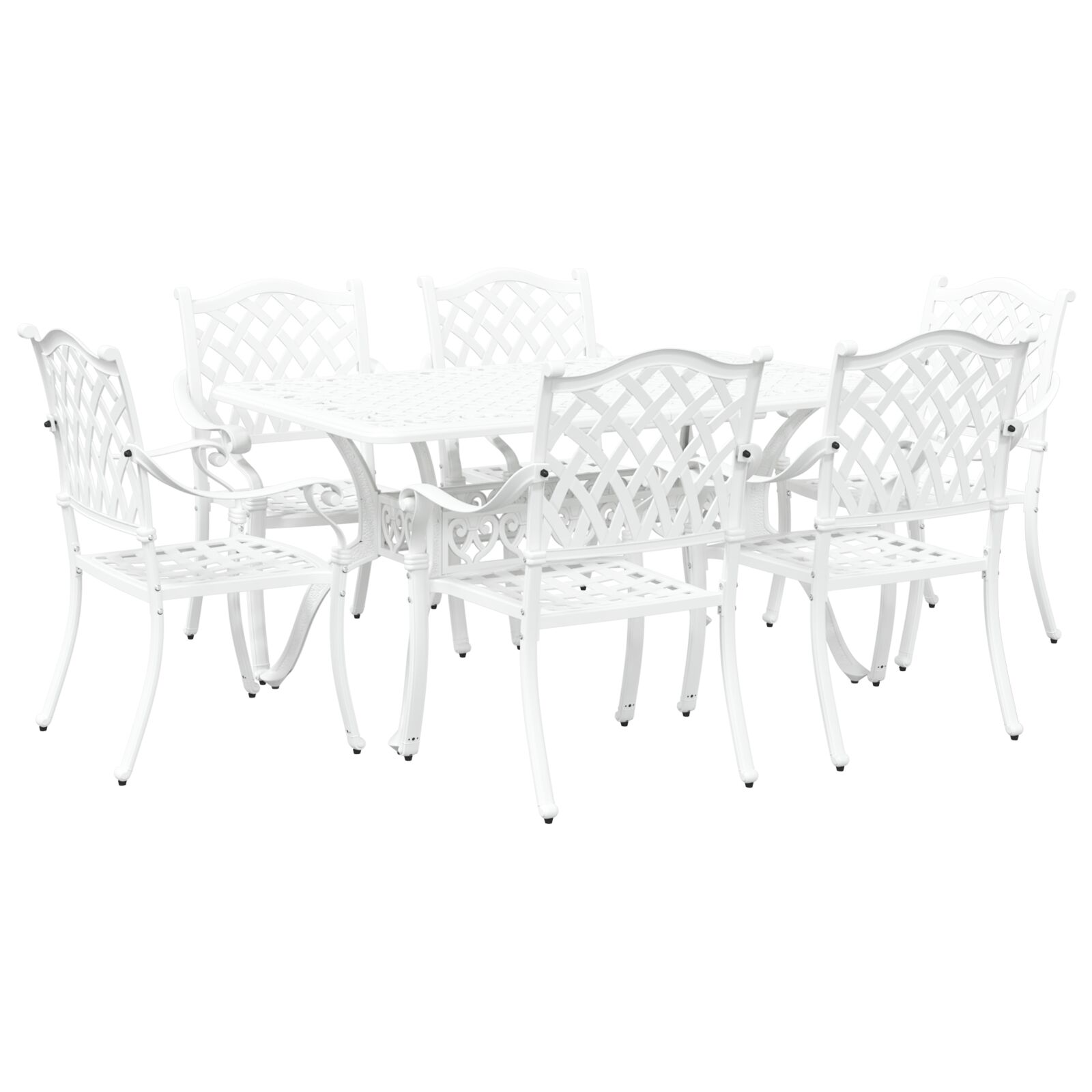 4 darab Fehér Öntött Alumínium 6-Fős Dekoratív betétek (3334658)