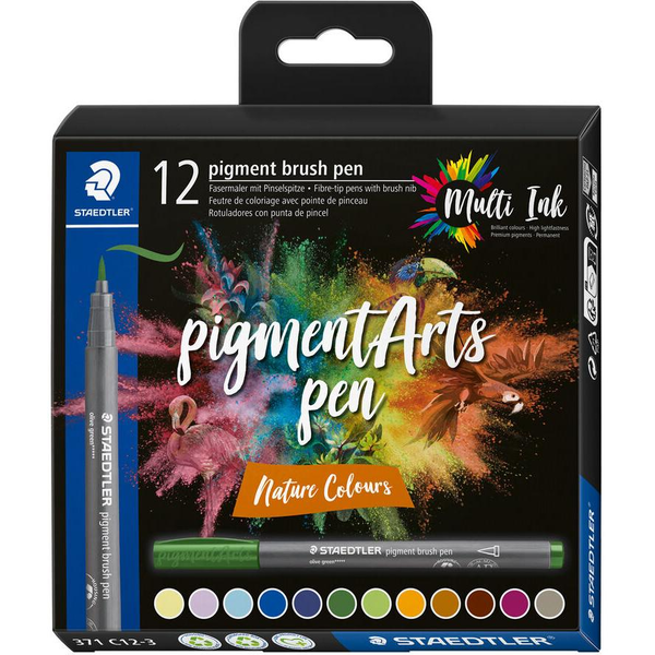 Set 12 pixuri - Pigment Liner - Nature Colors, Fara mecanism, Gri