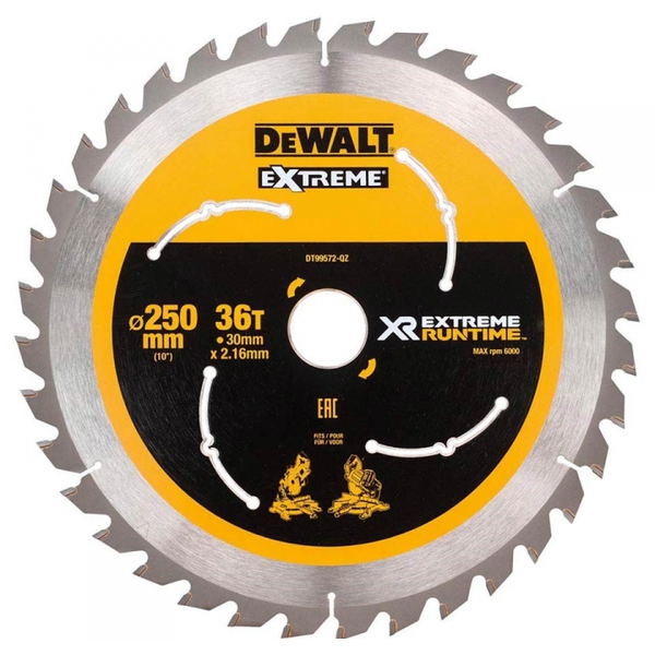 DeWalt XR FlexVolt Körfűrészlap 250mm x 30mm 36T