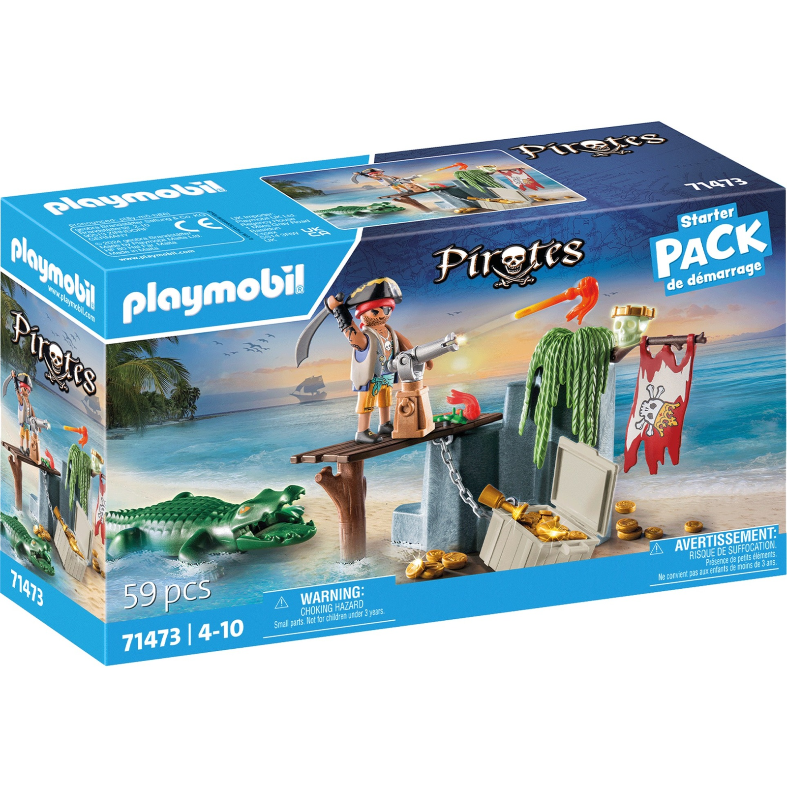 Playmobil Pirates : 71473 - Kalózok kezdő szett aligátorral (71473)