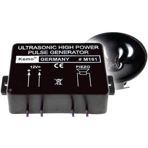 Nagy teljesítményű ultrahangos vaddisznó-, szarvas-, menyét- és nyestriasztó modul, 12V, max.: 300m, 120 dB, Kemo M161
