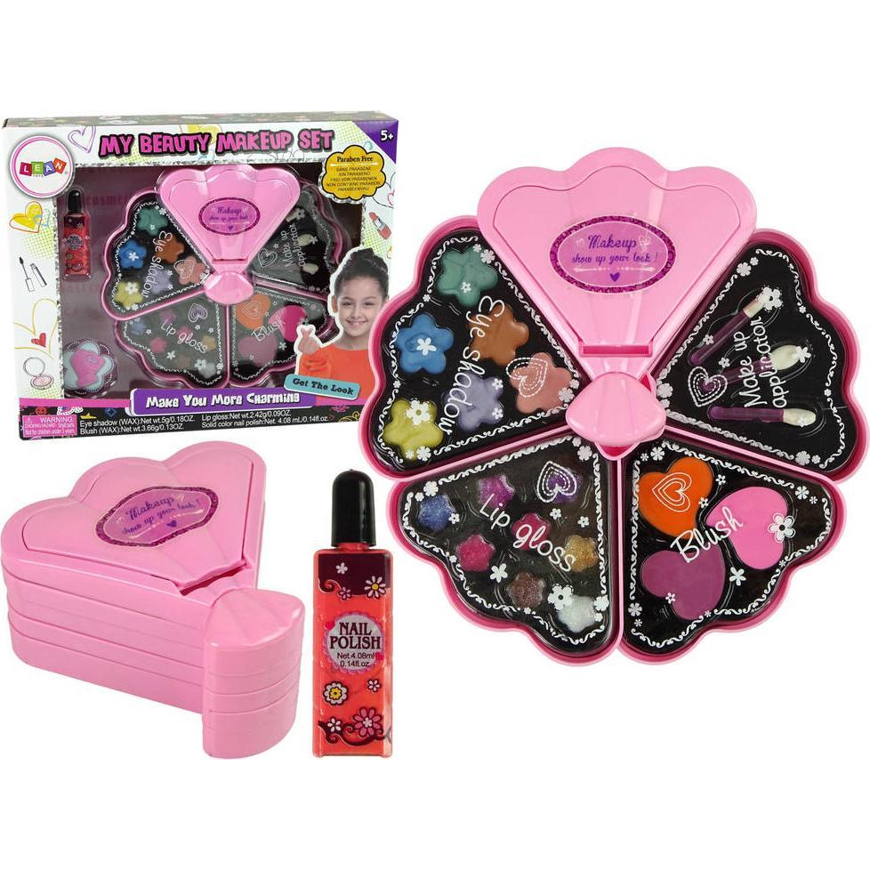 Kagyló Smink Táska - Szemhéjfestékkel, Pink (10484-uniw)