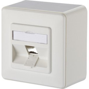 METZ CONNECT Keystone Anschlussdose AP 1 Port unbestuckt reinweiss