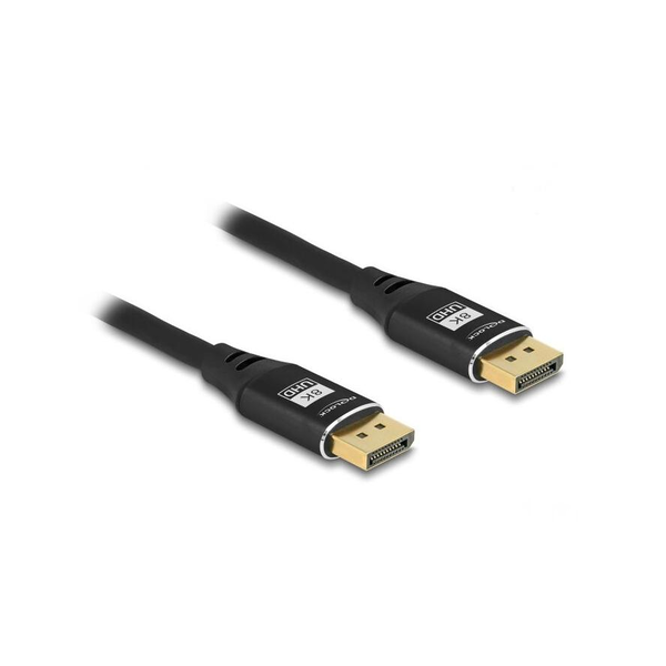 DELOCK DisplayPort Kabel 8K 60Hz 2m schwarz Metall