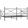 kanapéágy matrac nélkül fekete 100x190 cm acél