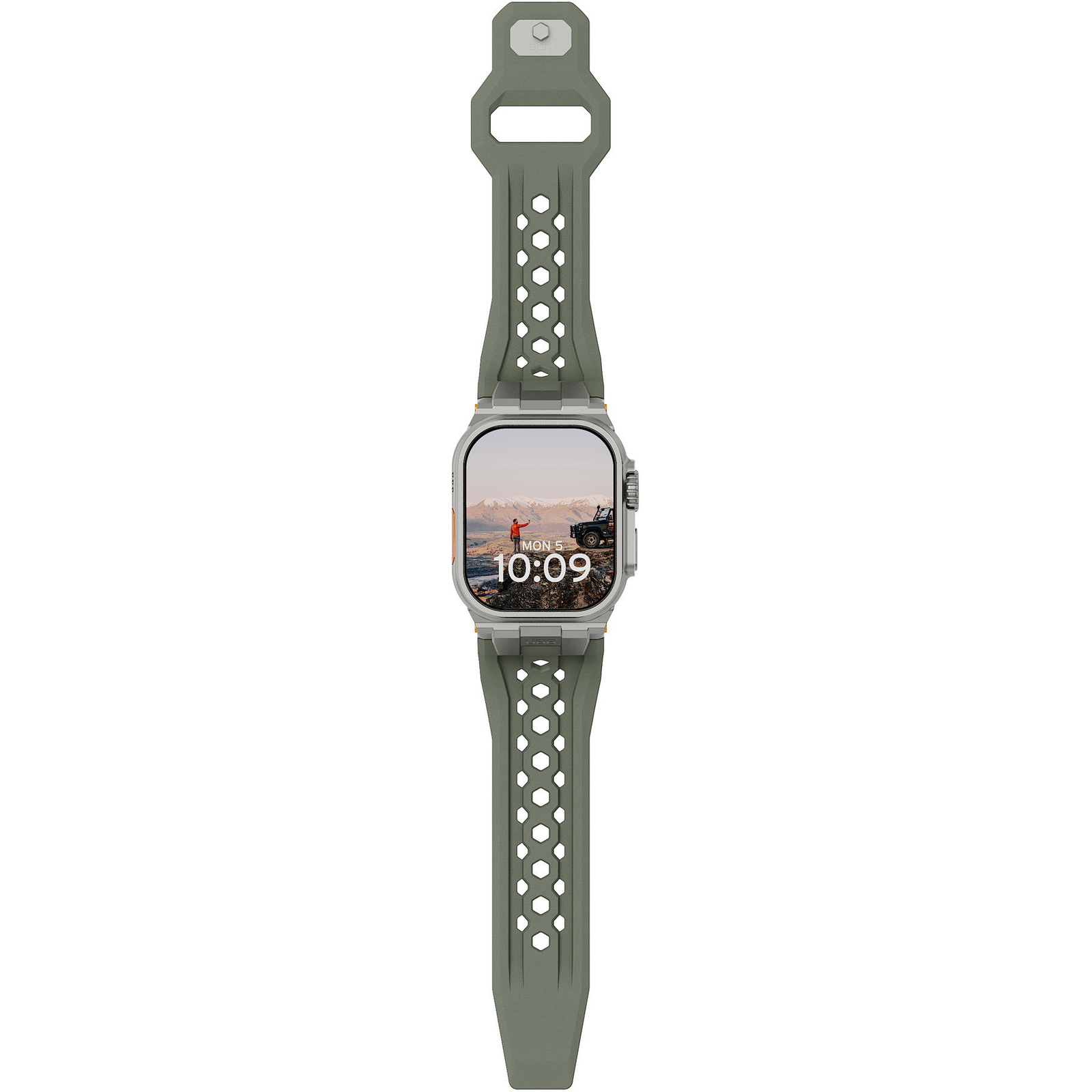 UAG Monarch Strap Apple Watch 49mm / 46mm /45mm / 44mm / 42mm szíj - Olive Titanium (194158117236)