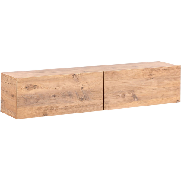 Mueble Tv Minimalista Montado En La Pared Unidad De Almacenaje Gabinete De Melamina Tablero De Partículas Marrón Gladstone