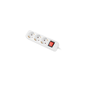Lanberg PS1-03F-0150-W 3 aljzatos elosztó kapcsolóval 1,5m - Fehér