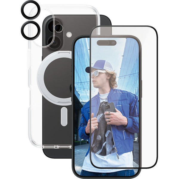 PanzerGlass CARE by PG3-in-1 Ceramic iPhone16 6.1 Protector de pantalla Apple 1 pieza(s)