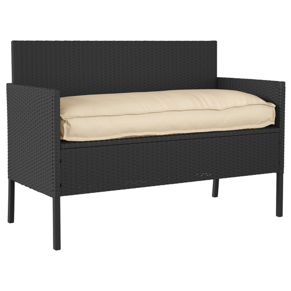 Párna üléshez/háttámla beige 120x50x12 cm Oxford szövet