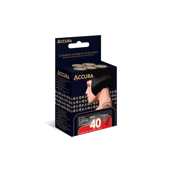 Касета с мастило Accura Canon PG-40 – черно 22 мл