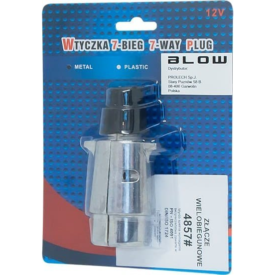 Vtič za avtomobilsko prikolico aluminij 7PIN 12-24V