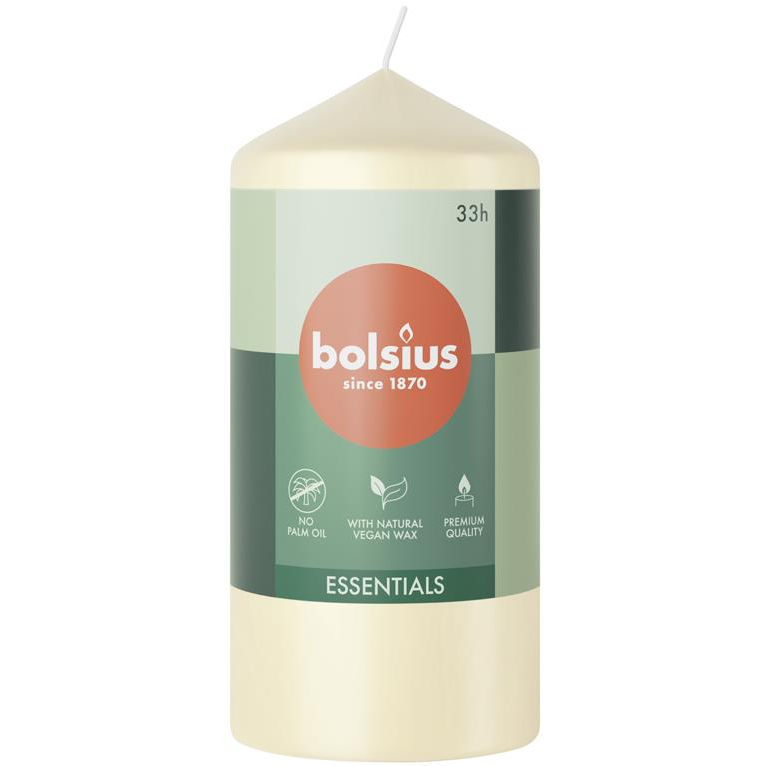 BOLSIUS Pillar Soft Pearl 12 cm, 233 g (8717847160348)