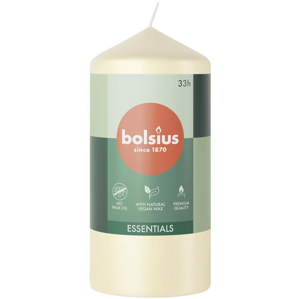 BOLSIUS Pillar Soft Pearl 12 cm, 233 g