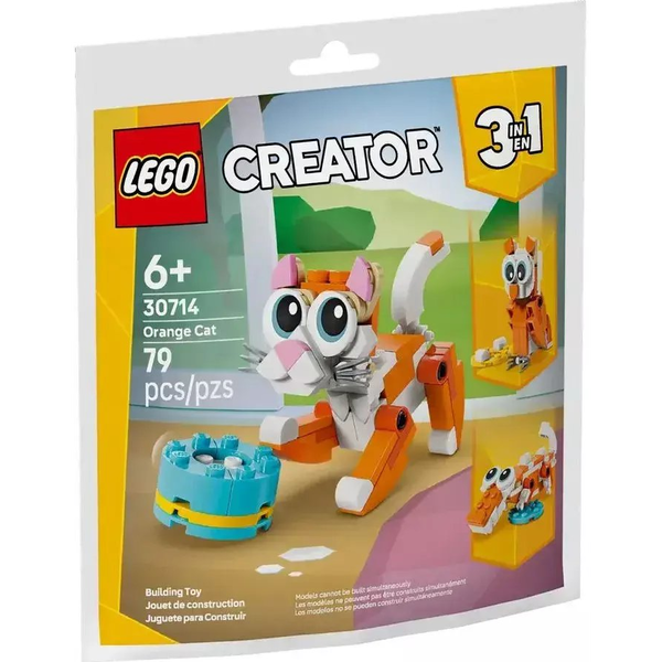 Malá sada kostek LEGO Creator 3v1 30714 Zrzavá kočka, Krokodýl, Sova