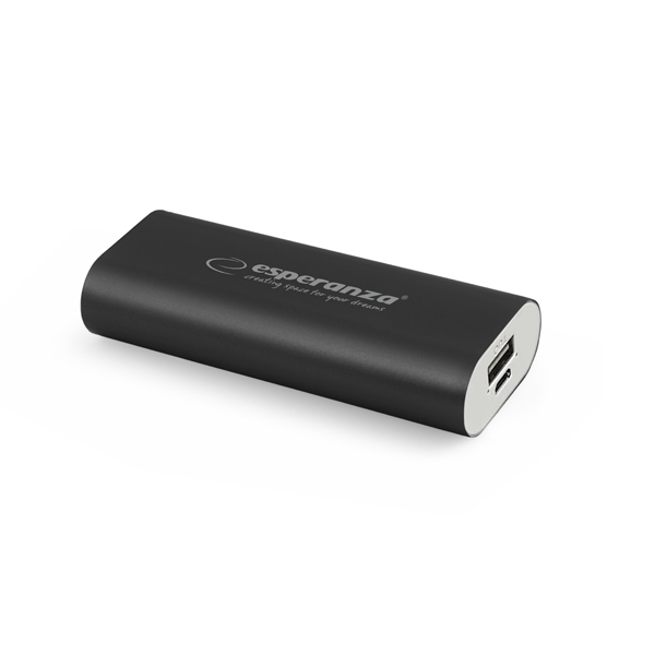 Powerbanka Esperanza 4400 mAh čierna (EMP105K)
