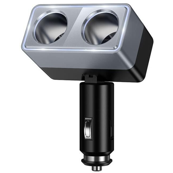 Rozbočovač do zapalovače Hoco 2 porty max 240W/24V Z65 černý