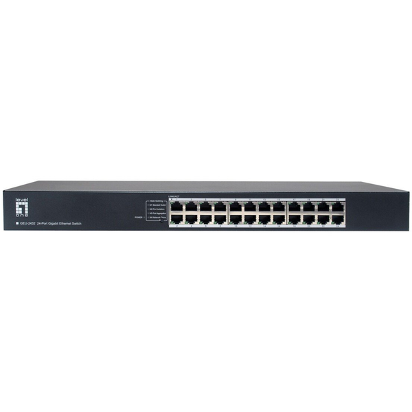 LevelOne GEU-2432 Unmanaged Gigabit Ethernet (10/100/1000) 1U Grijs