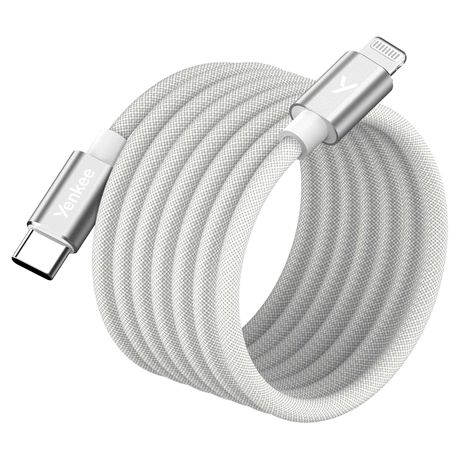 YENKEE USB 2.0 Type C Lightning Töltő/adat Fehér 1.5m 8590669394470