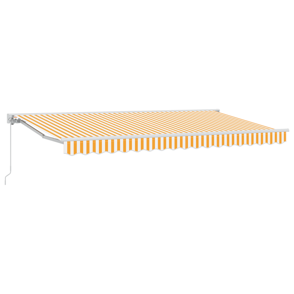 Cortina Retractabilă Manual Galben și alb 350x200 cm