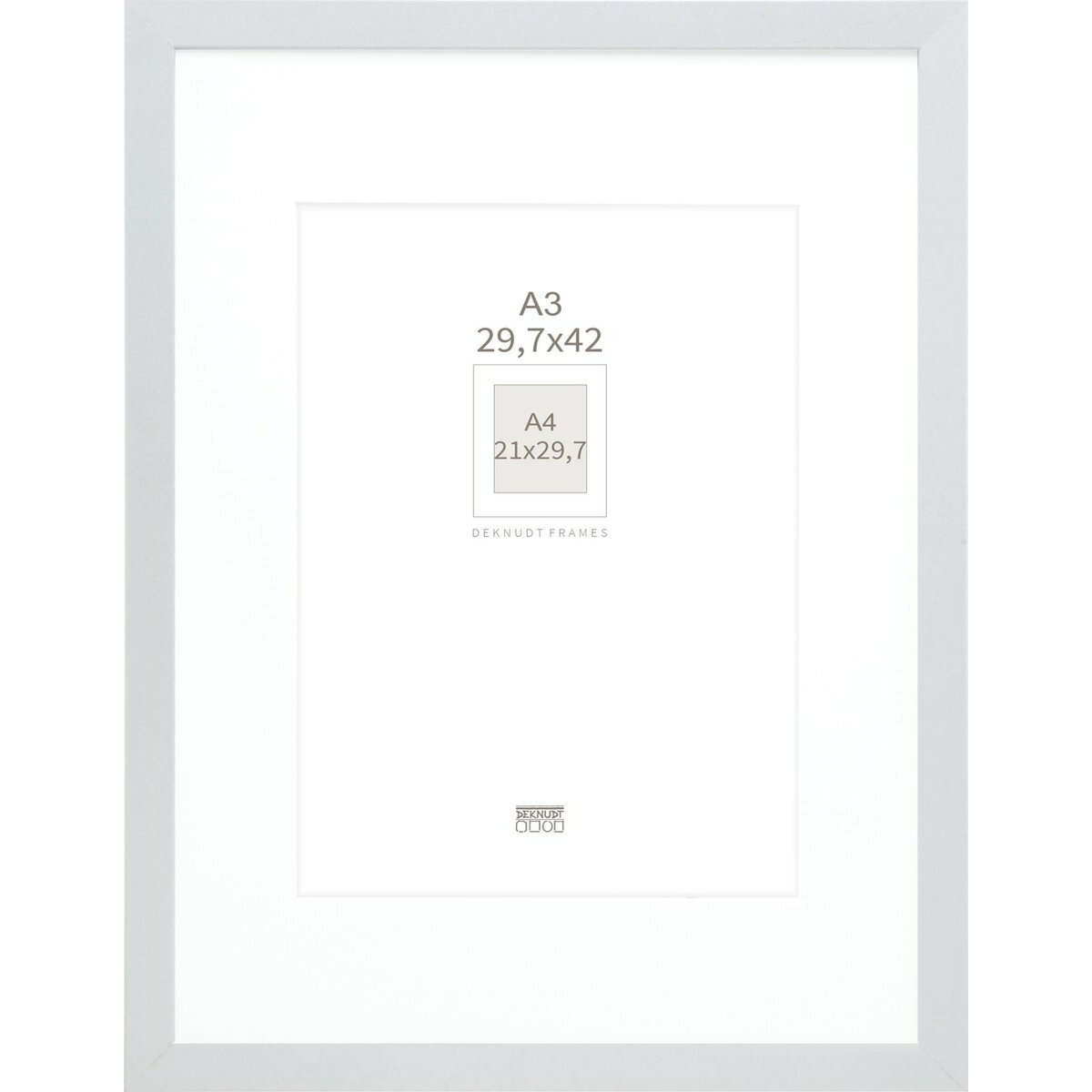 Deknudt S66KD1 P1 DIN A3 32,8x45,2 Képkeret - Ezüst (S66KD1P1_29,7X42,0)