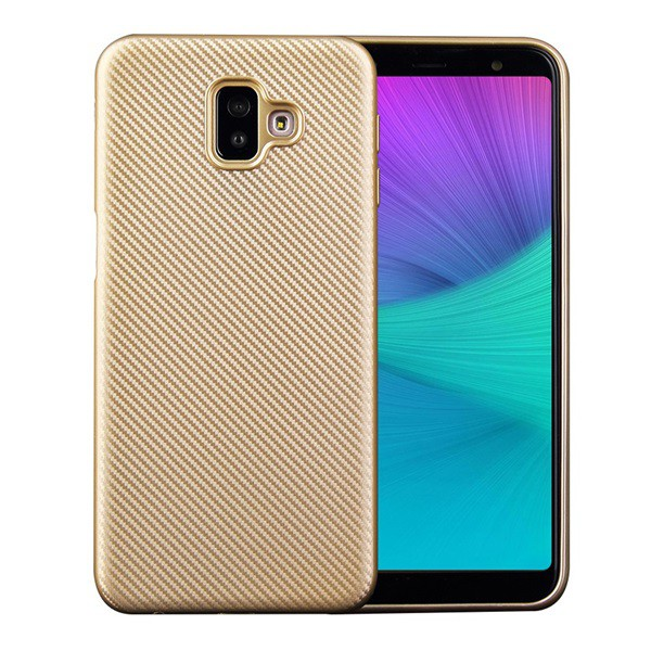 Szilikon telefonvédő (karbon minta) ARANY [Samsung Galaxy J6 Plus (SM-J610F)] (5996457821204)
