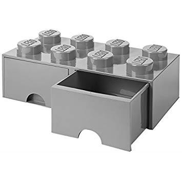 LEGO 40061740 Fiókos tárolódoboz (4x2) - Szürke (40061740)