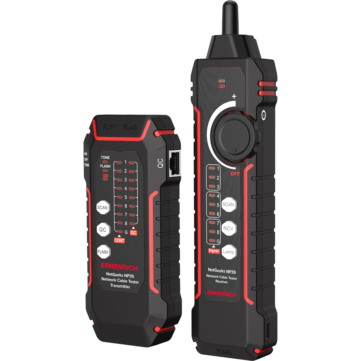 Ermenrich NetGeeks NP35 Hálózati kábeltesztelő (82547)