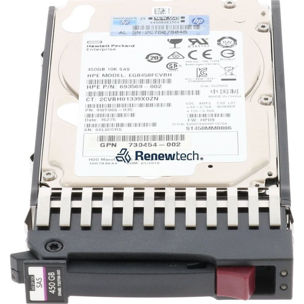 Dysk serwerowy HP 450GB 2.5'' SAS-2 (6Gb/s)  (730708-001)