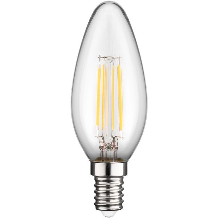 Goobay LED Filament Gyertya izzó 4W 470lm 2700K E14 - Meleg fehér (65390)
