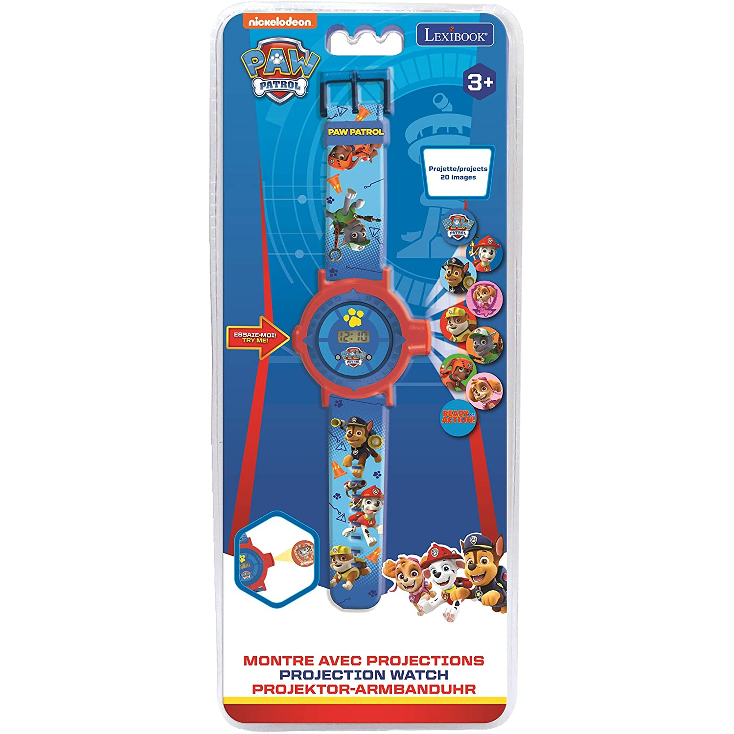 Lexibook: Mancs Őrjárat projektoros karóra 20 motívummal (DMW050PA)