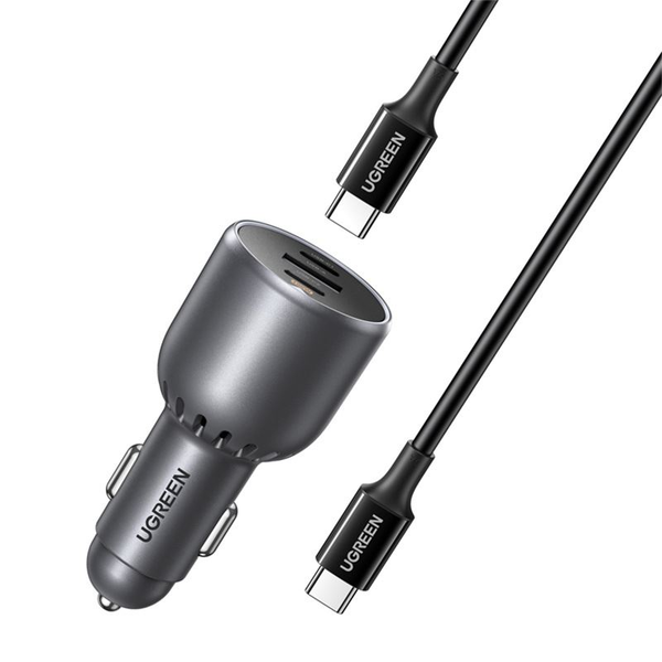 UGREEN EC705 autós töltő 2xUSB-C + USB-A 130W + USB-C kábel 1m (55511)