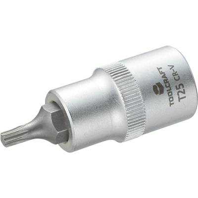 Dugókulcs betét 12,5 mm (1/2), T-profillal T25, hossz: 55 mm, TOOLCRAFT (816163)