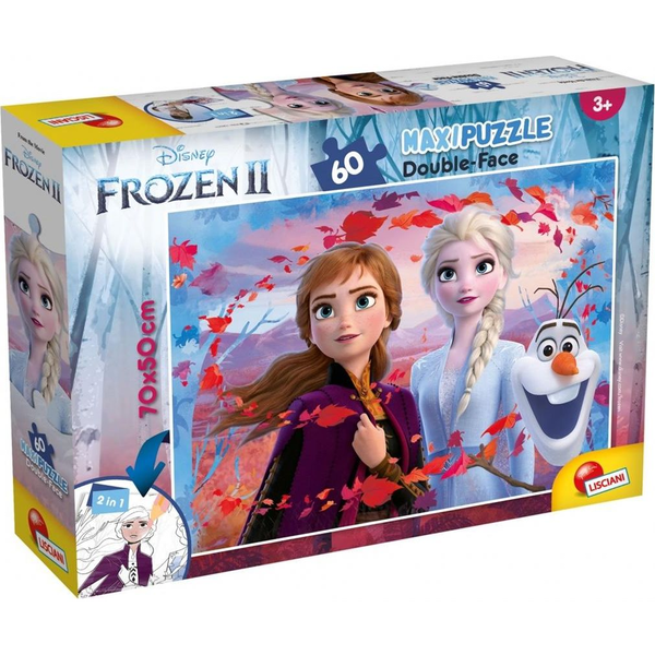 Jégvarázs 2 az 1-ben maxi 60db-os puzzle és színező 70x50cm - Lisciani