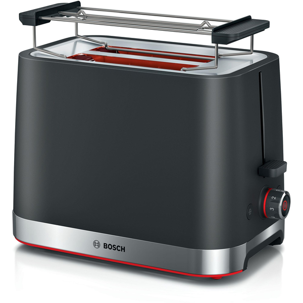 Bosch TAT4M223 broodrooster 4 2 snede(n) 950 W Zwart, Roestvrijstaal