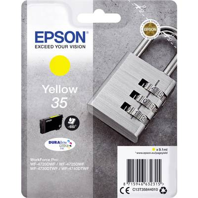 Epson Padlock C13T35844010 blækpatron 1 stk Original Standard udbytte Gul