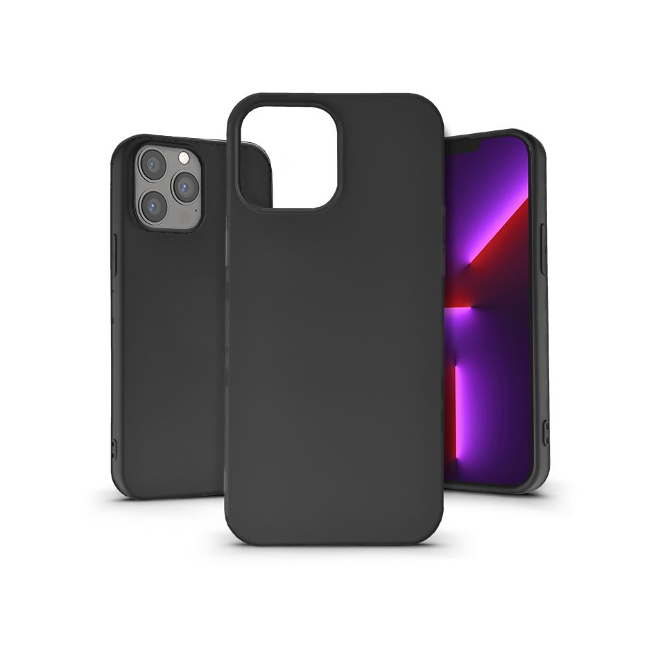 Haffner Soft Premium Apple iPhone 13 Pro Max szilikon tok fekete (PT-6335) (PT-6335)