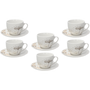 Tognana MADISON POESIA teáscsészekészlet csészealjjal, 6 db, 260 ml