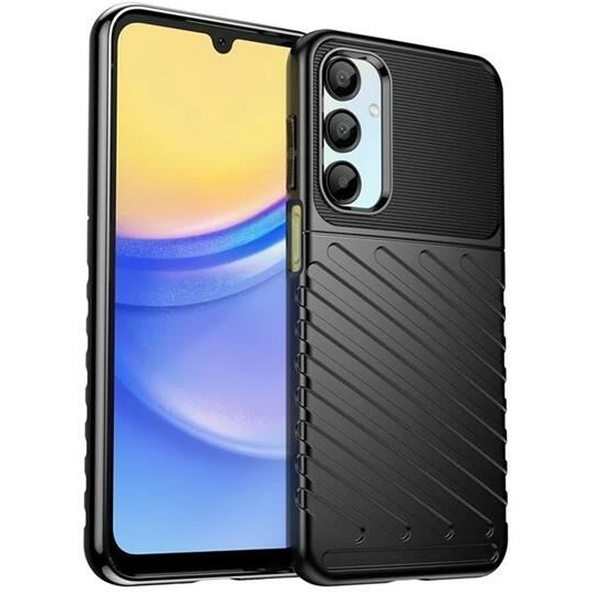 Gigapack Samsung Galaxy A16 4G (SM-A165) csíkos dombormintás szilikon tok fekete (GP-163086) (GP-163086)