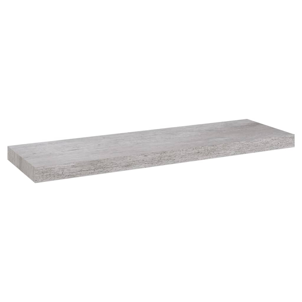 betonszürke MDF lebegő fali polc 80 x 23,5 x 3,8 cm (326600)