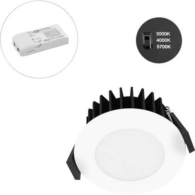 EVN L54D100125 EVN Lichttechnik LED-es beépíthető lámpa LED Fixen beépített LED-es 10 W Fehér (L54D100125)