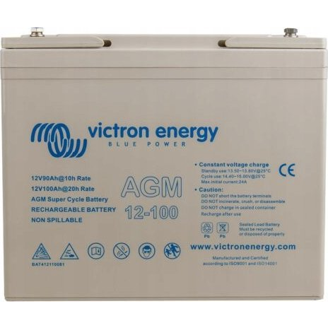 Victron Energy Super Cycle Ólomakku 12 V 100 Ah Ólom-vlies (AGM) (Sz x Ma x Mé) 26 x 21.5 x 16.8 cm M6 csavaros csatlakozó Kis önkisülés (BAT412110081)